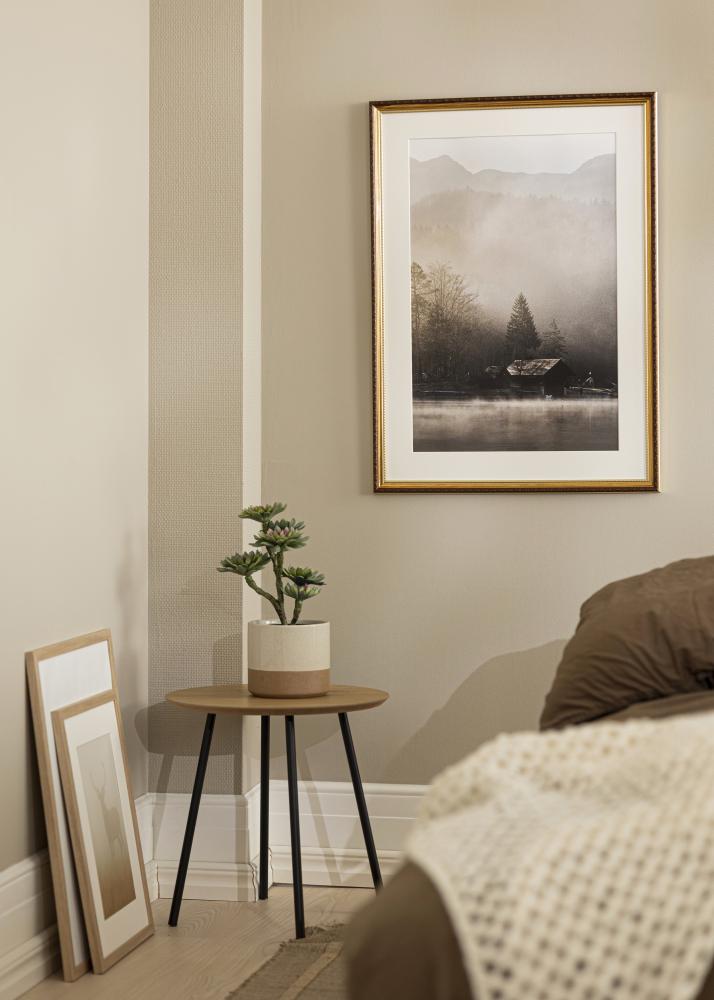 Moldura Abisko Vidro acrílico Dourado 28x35 cm