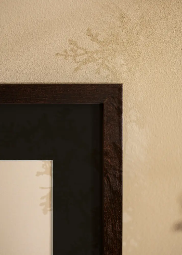 Moldura Selection Nogueira 42x59,4 cm (A2) - Passe-partout Preto 25x38 cm