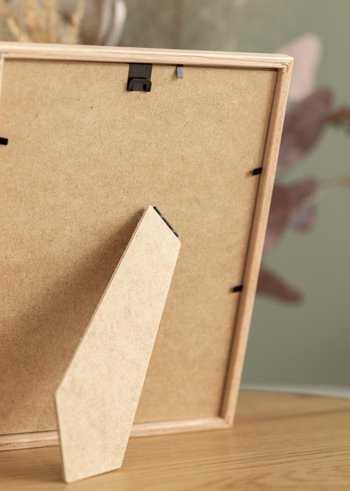 Moldura Carvalho Fino 20x30 cm - Passe-partout Preto 15x21 cm (A5)