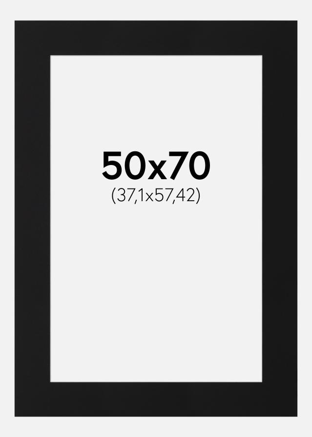 Passe-partout Preto Padrão (Bordo interior branco) 50x70 cm (37,1x57,42)