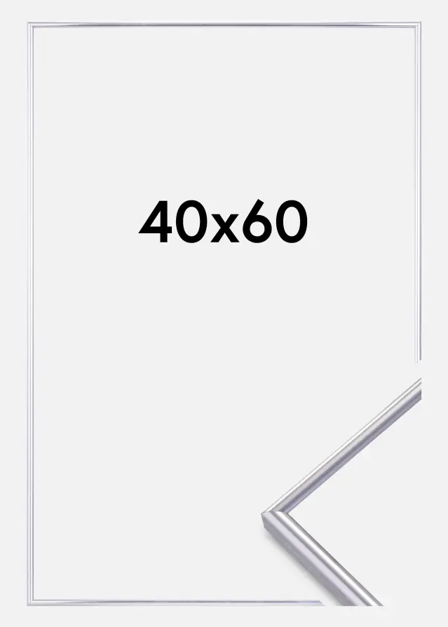 Moldura Can-Can Prateado 40x60 cm