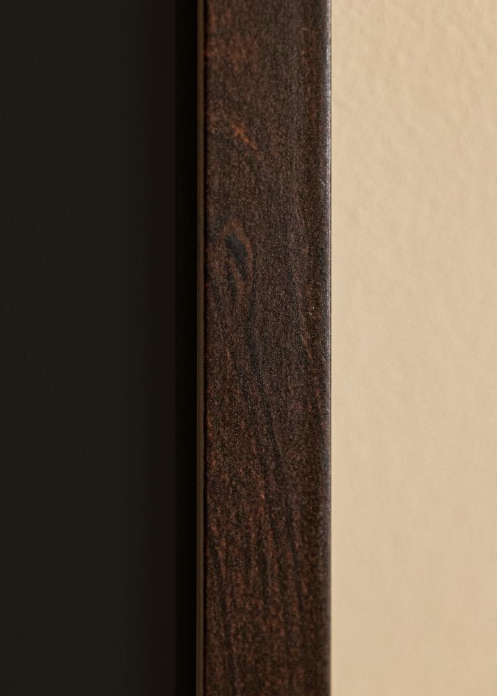 Moldura Selection Nogueira 70x100 cm - Passe-partout Preto 62x93 cm