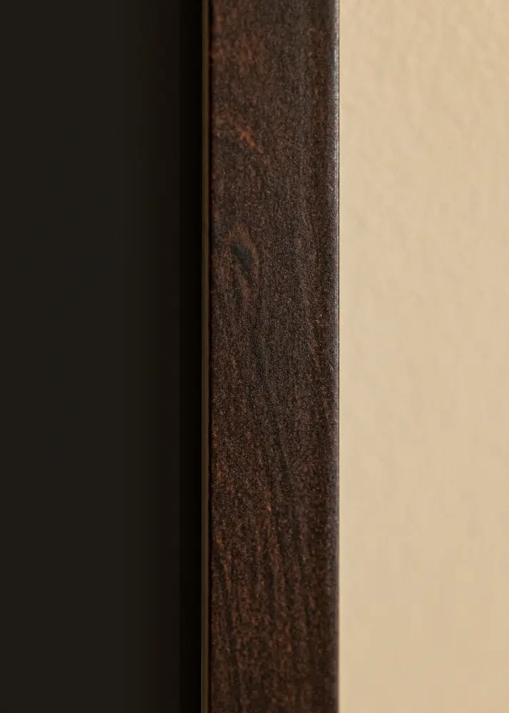 Moldura Selection Nogueira 42x59,4 cm (A2) - Passe-partout Preto 25x38 cm