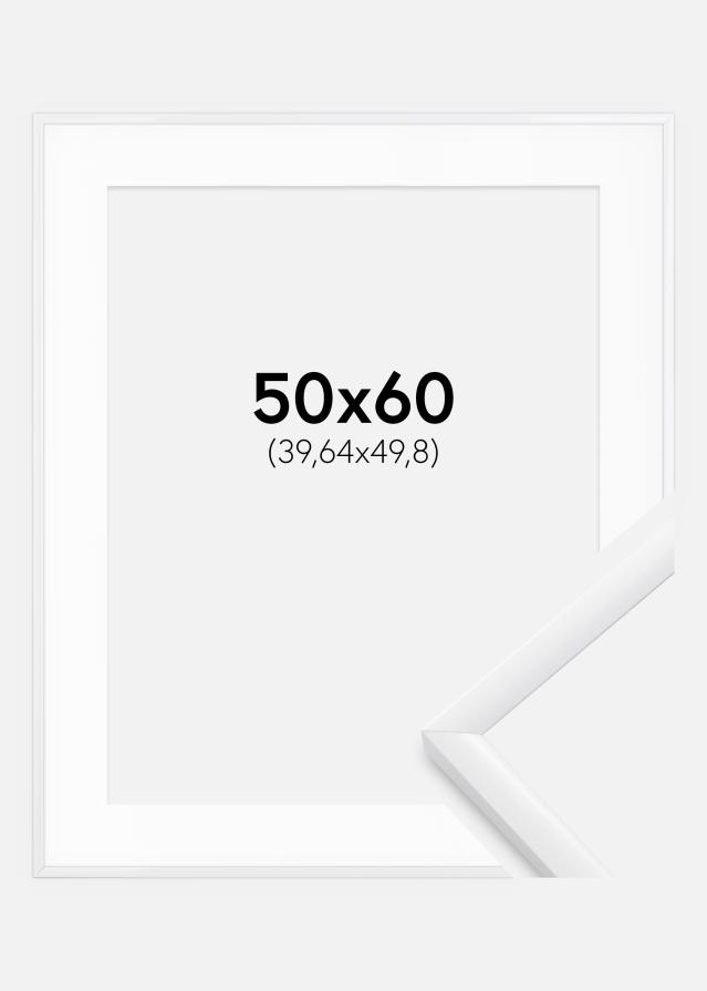 Moldura New Lifestyle Branco 50x60 cm - Passe-partout Branco 16x20 inches