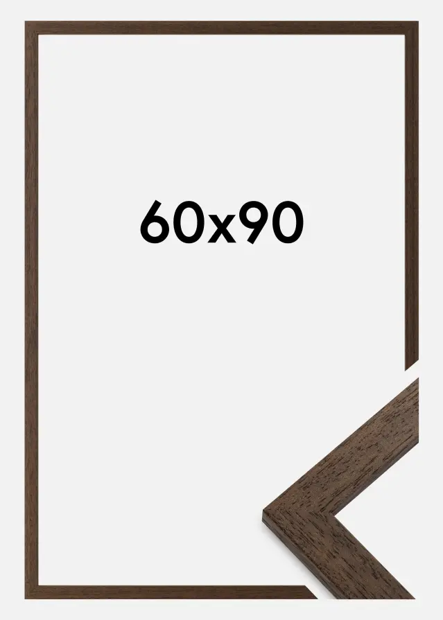 Moldura Brown Wood Vidro acrílico 60x90 cm