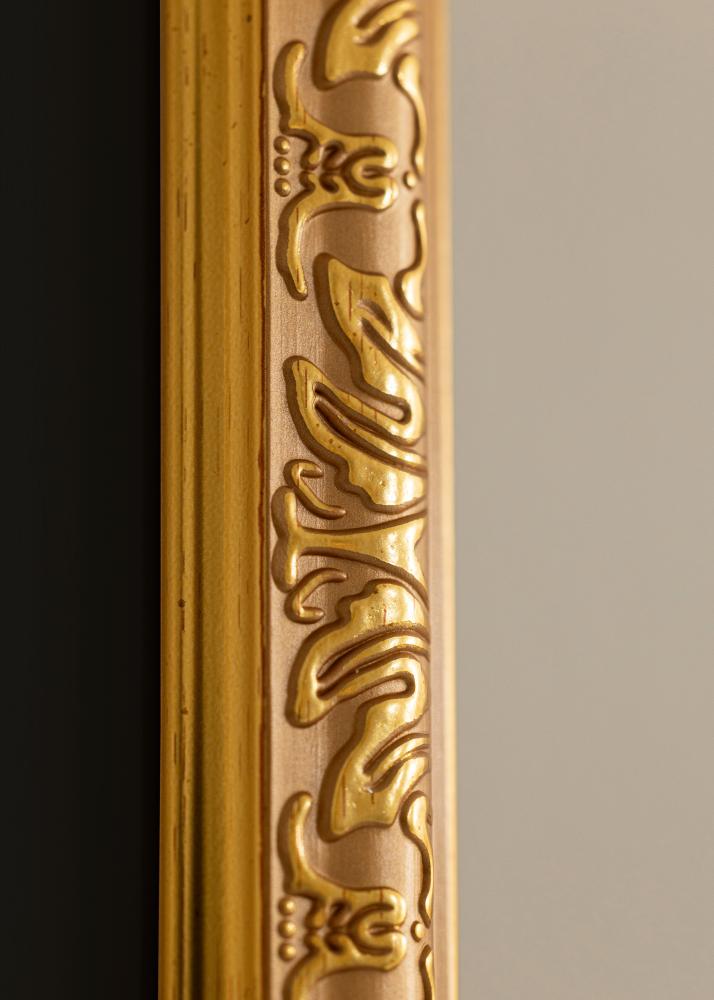 Moldura Nostalgia Dourado 35x45 cm - Passe-partout Preto 11x14 inches