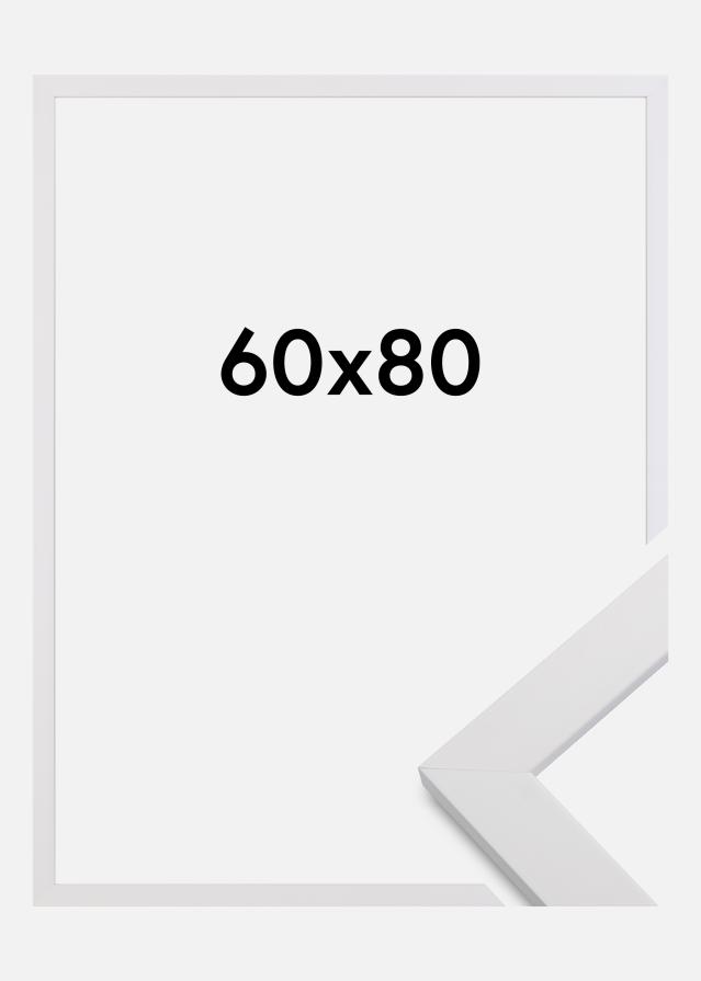 Moldura White Wood Vidro acrílico 60x80 cm