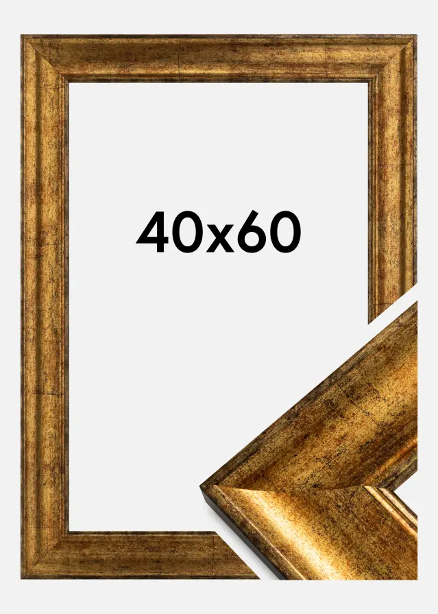 Moldura Saltsjöbaden Vidro acrílico Dourado 40x60 cm