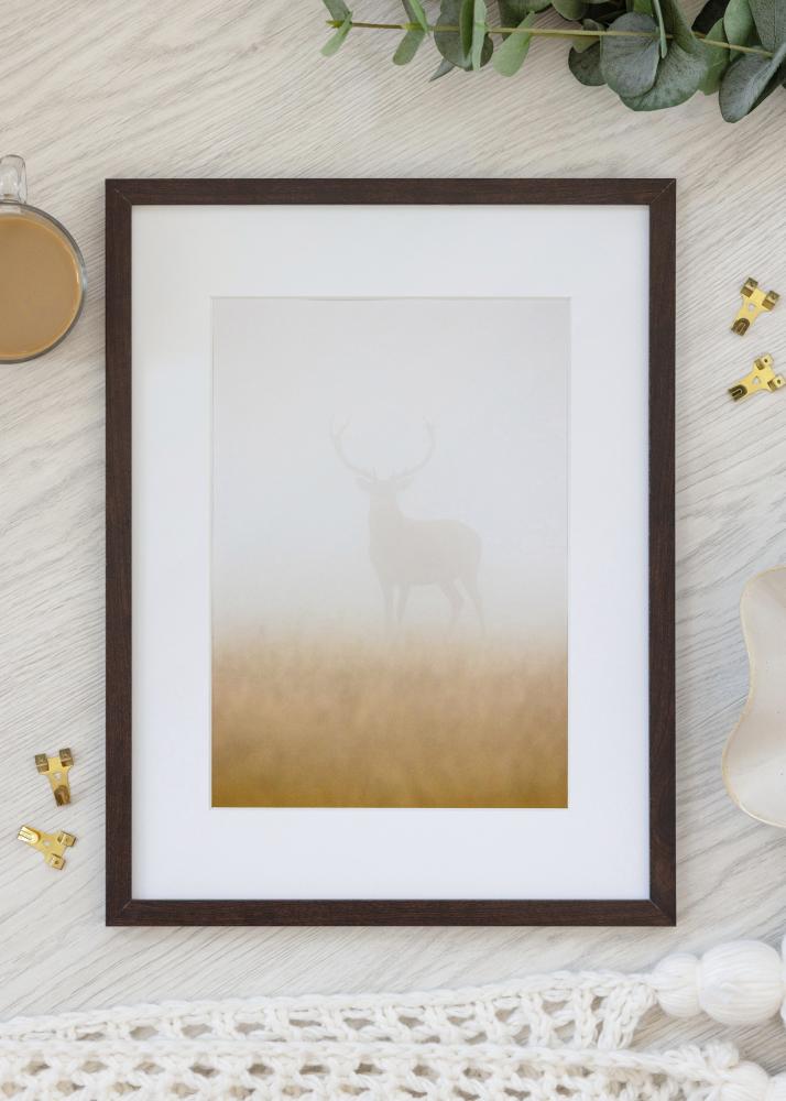 Moldura Trendy Vidro acrílico Nogueira 50x70 cm