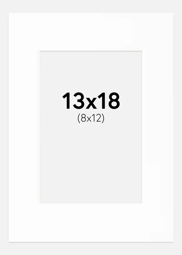 Passe-partout Canson Branco (Bordo interior branco) 13x18 cm (8x12)