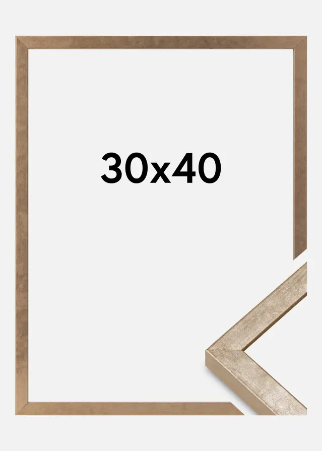 Moldura Ares Vidro acrílico Latão 30x40 cm