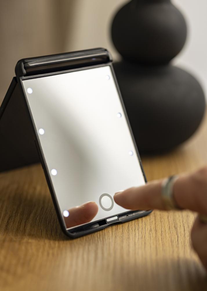 KAILA Espelho para toucador Fold III Preto - 13x9 cm