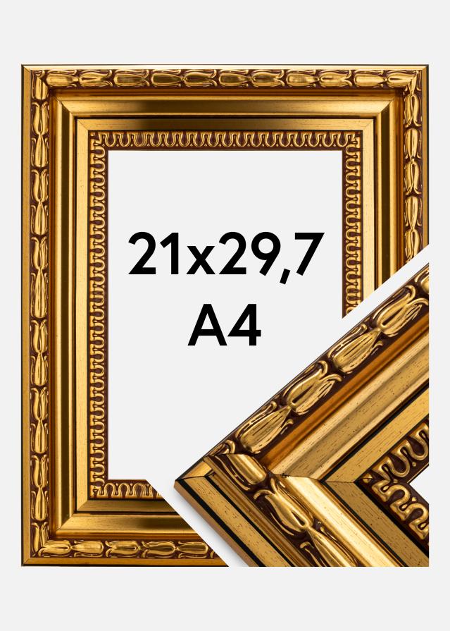 Moldura Birka Premium Dourado 21x29,7 cm (A4)