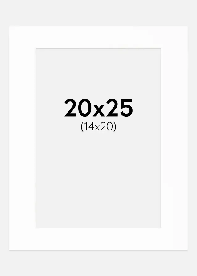 Passe-partout Canson Branco (Bordo interior branco) 20x25 cm (14x20)