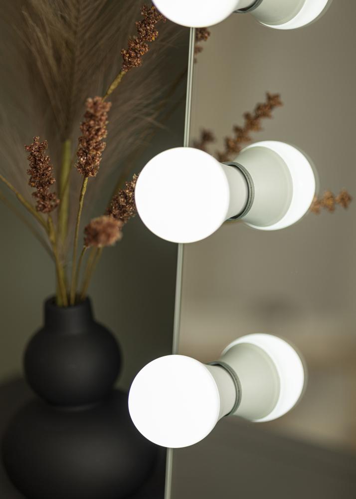 KAILA Espelho para toucador Hollywood Edge 14 E27 Branco 80x65 cm