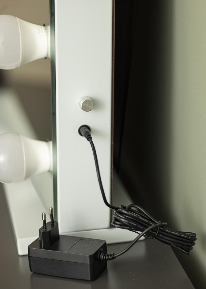 KAILA Espelho para toucador Hollywood Edge 14 E27 Branco 80x65 cm