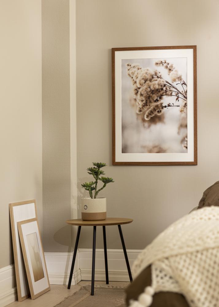 Moldura Stilren Warm Brown 40x60 cm - Passe-partout Branco 25x50 cm