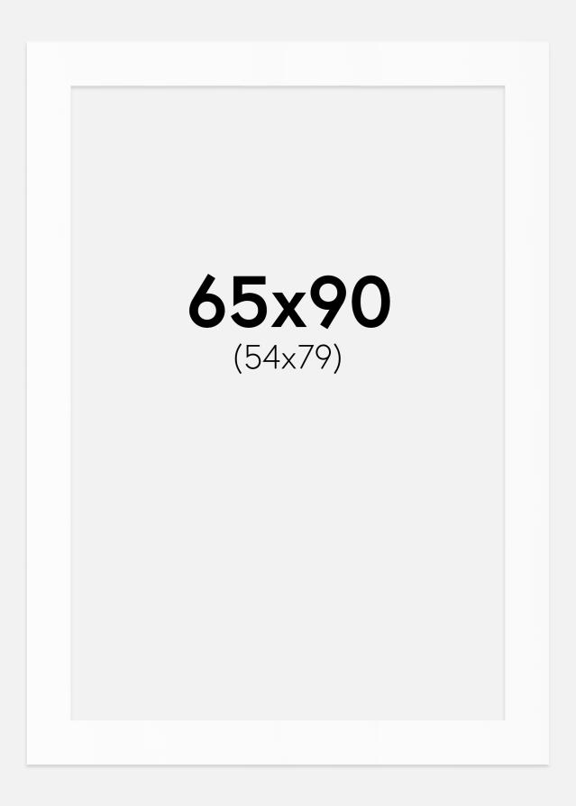 Passe-partout Branco Padrão (Bordo interior branco) 65x90 cm (54x79)