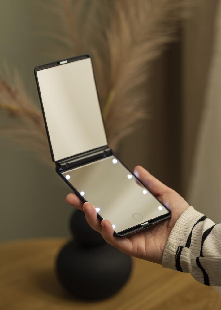 KAILA Espelho para toucador Fold III Preto - 13x9 cm