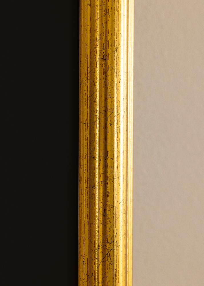 Moldura Västkusten Dourado 50x60 cm - Passe-partout Preto 15x20 inches