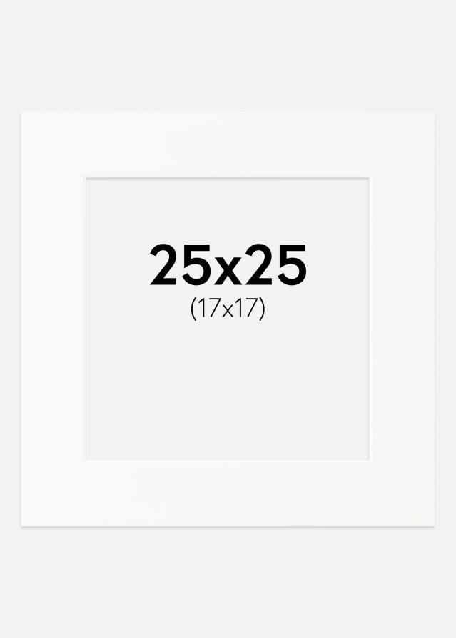 Passe-partout Offwhite (Bordo interior branco) 25x25 cm (17x17)