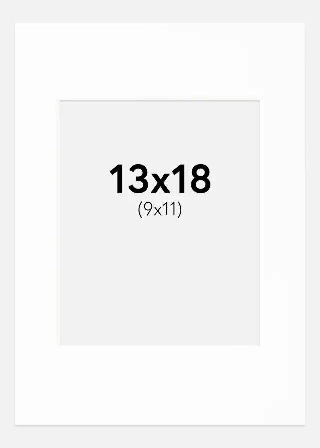 Passe-partout Canson Branco (Bordo interior branco) 13x18 cm (9x11)