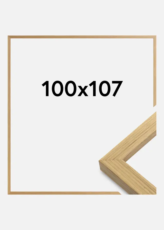 Moldura Blocky Vidro acrílico Carvalho 100x107 cm