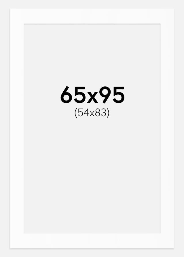 Passe-partout Branco Padrão (Bordo interior branco) 65x95 cm (54x83)