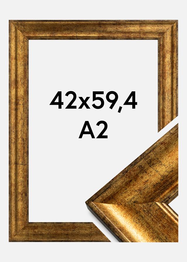 Moldura Saltsjöbaden Vidro acrílico Dourado 42x59,4 cm (A2)