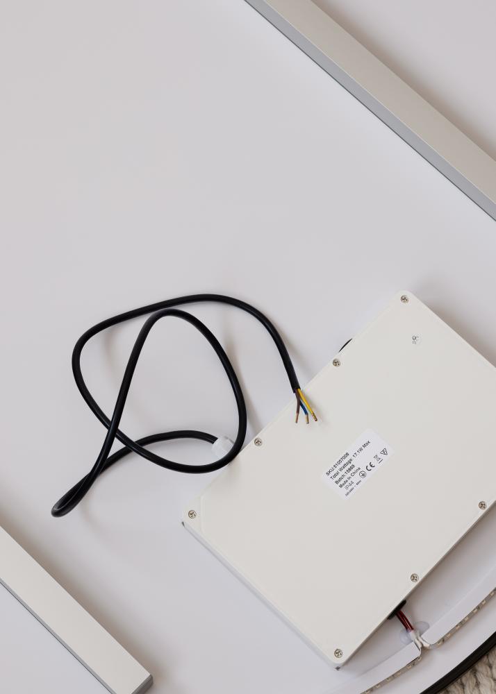 KAILA Espelho Circle LED Preto 80 cm Ø