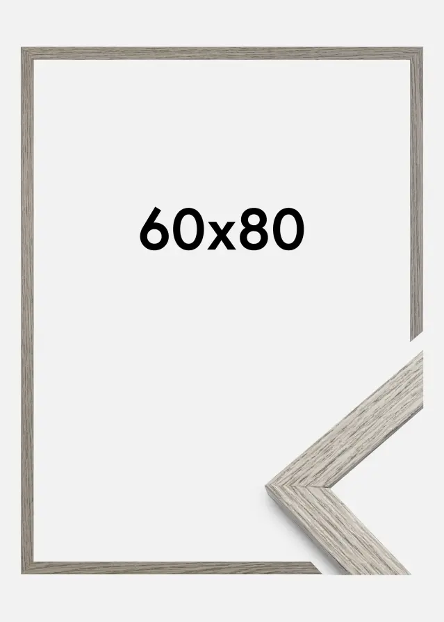 Moldura Stilren Vidro acrílico Grey Oak 60x80 cm