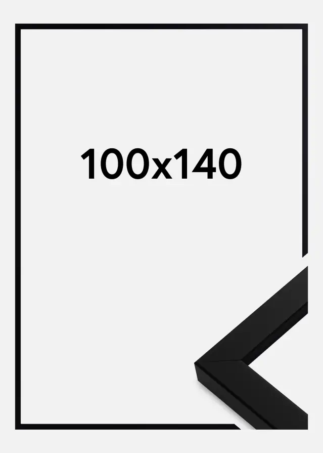 Moldura Blocky Vidro acrílico Preto 100x140 cm