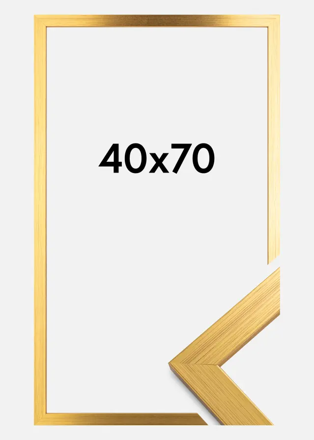 Moldura Gold Wood Vidro acrílico 40x70 cm