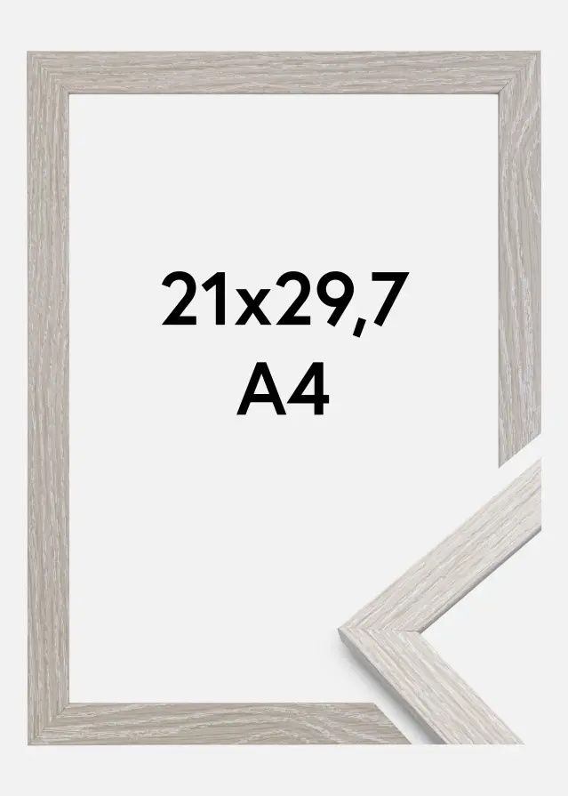 Moldura Stilren Vidro acrílico Light Grey Oak 21x29,7 cm (A4)