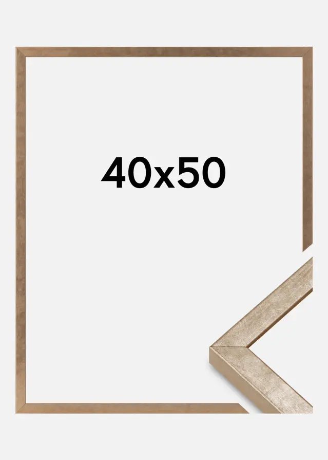 Moldura Ares Vidro acrílico Latão 40x50 cm