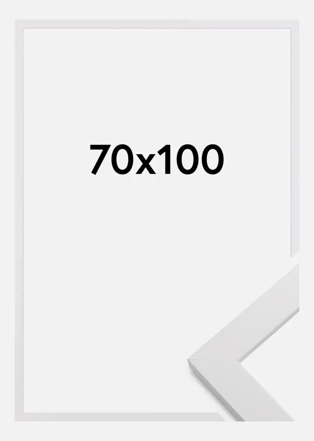 Moldura White Wood Vidro acrílico 70x100 cm