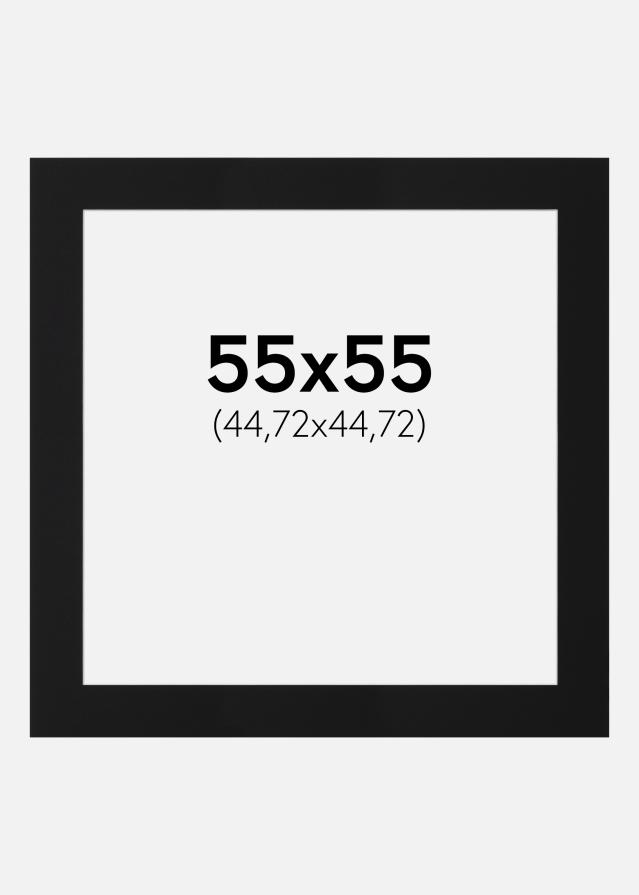 Passe-partout Preto Padrão (Bordo interior branco) 55x55 cm (44,72x44,72)