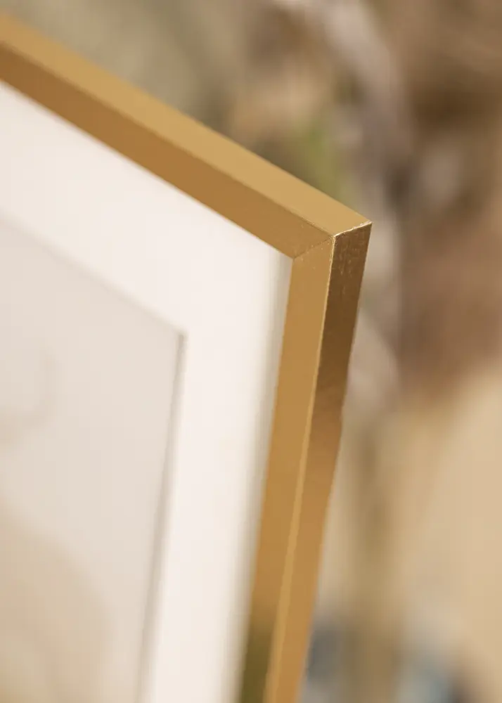 Moldura Trendy Dourado 20x30 cm - Passe-partout Branco 10x20 cm