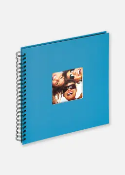 Fun Álbum de espiral Azul-celeste - 30x30 cm (50 Páginas pretas / 25 folhas)