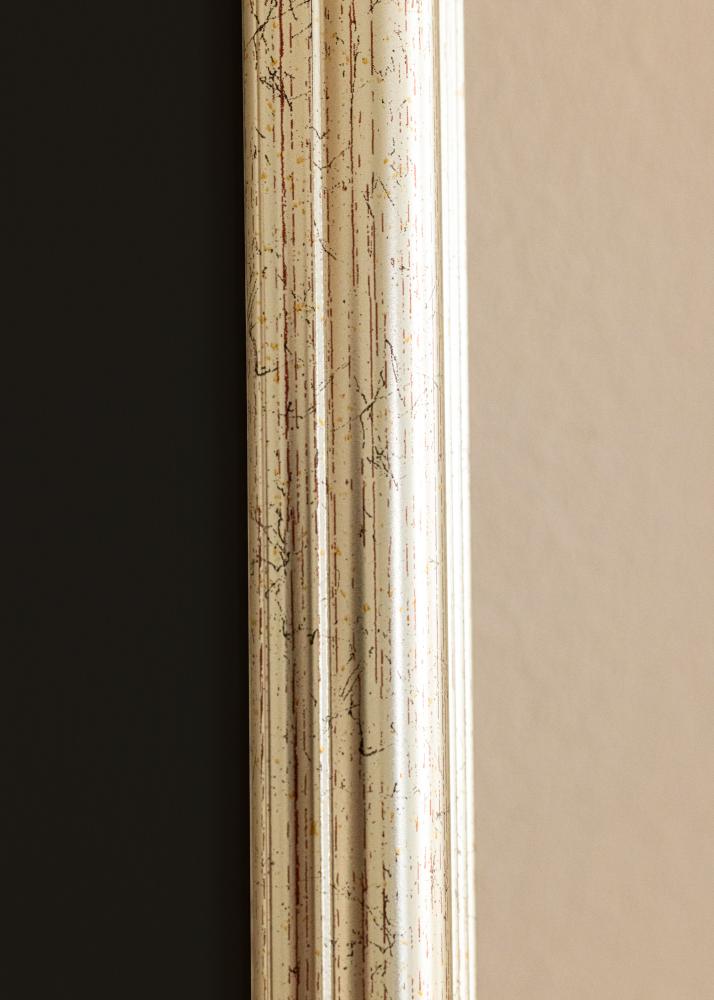 Moldura Västkusten Prateado 70x100 cm - Passe-partout Preto 62x93 cm