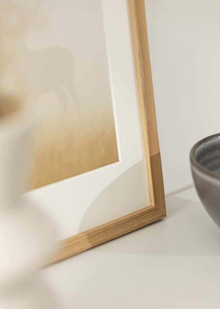 Moldura Carvalho Maciço Acrílico 21x29,7 cm (A4)