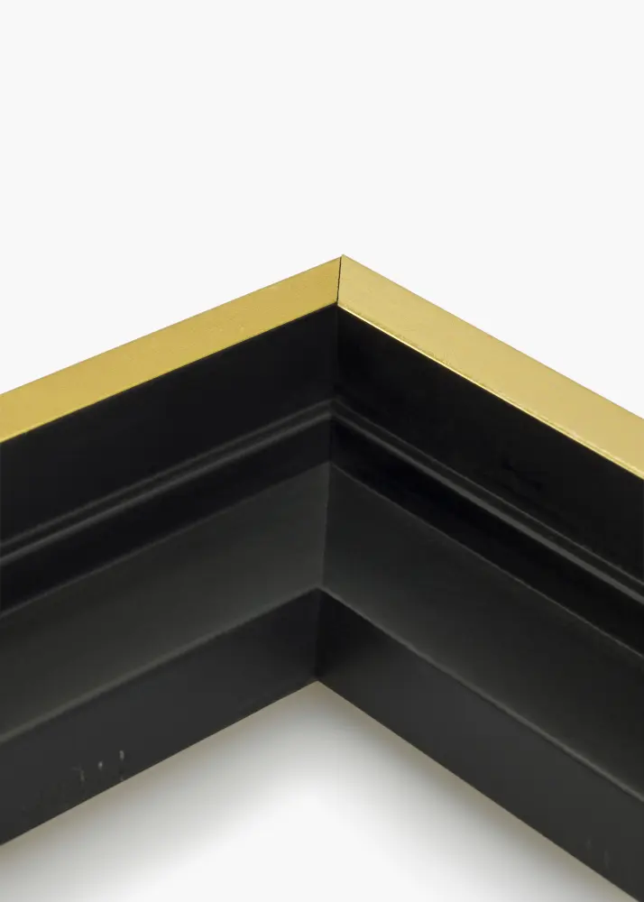 Moldura para telas Tacoma Preto / Dourado 40x80 cm