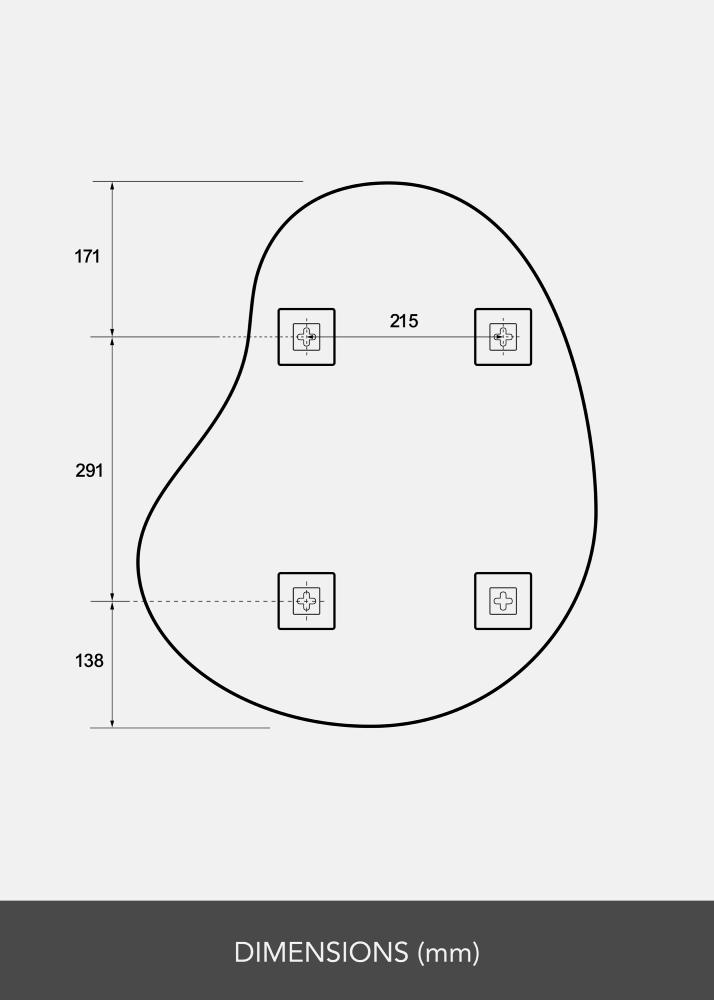 Espelho Cashew 50x60 cm
