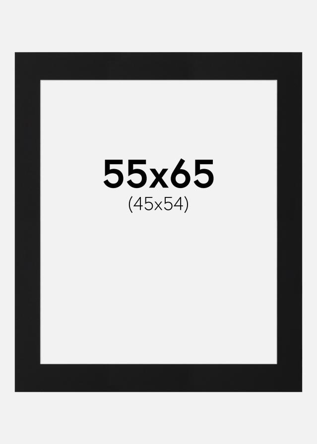 Passe-partout Preto Padrão (Bordo interior branco) 55x65 cm (45x54)