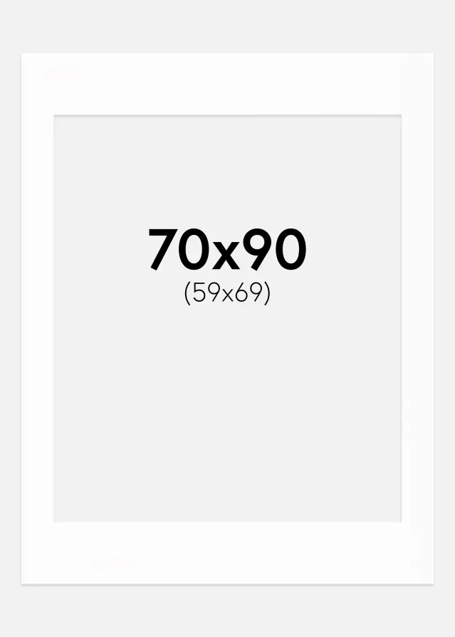 Passe-partout Canson Branco (Bordo interior branco) 70x90 cm (59x69)