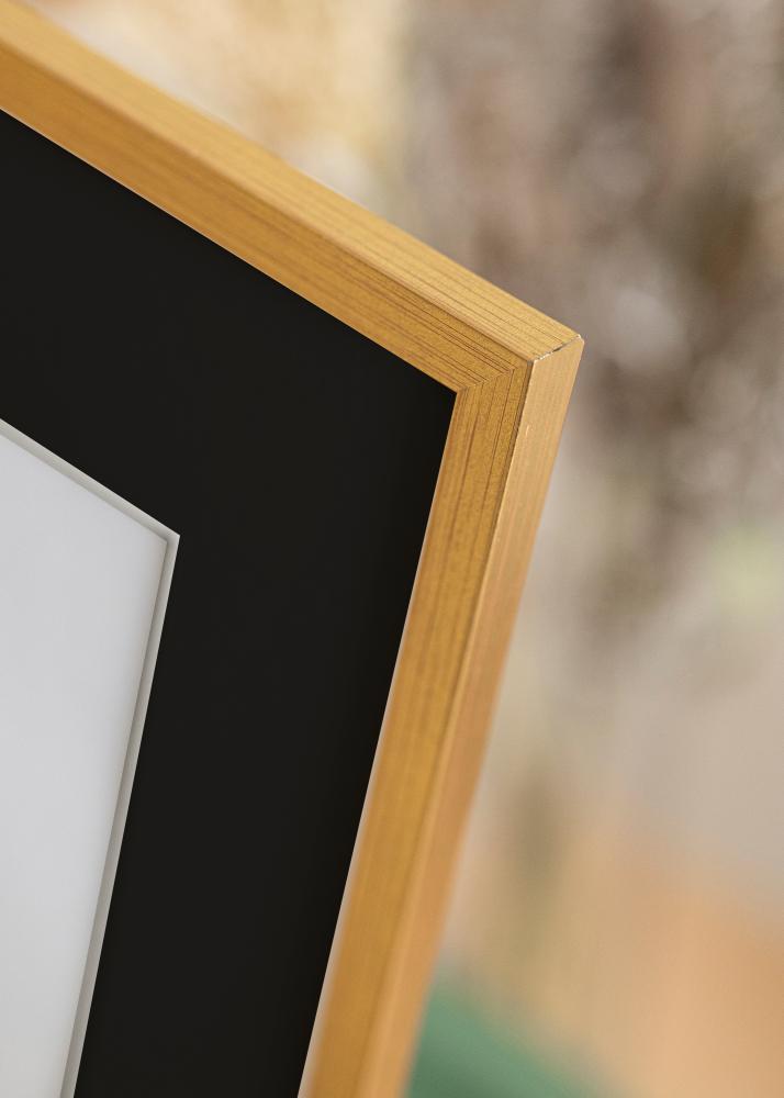 Moldura Edsbyn Dourado 15x20 cm - Passe-partout Preto 4x6 inches