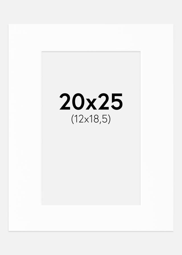 Passe-partout Canson Branco (Bordo interior branco) 20x25 cm (12x18,5)