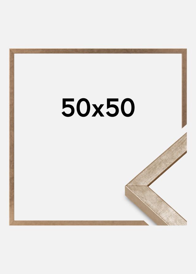 Moldura Ares Vidro acrílico Latão 50x50 cm