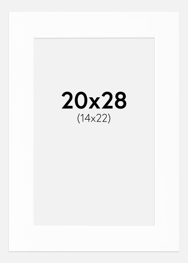 Passe-partout Canson Branco (Bordo interior branco) 20x28 cm (14x22)