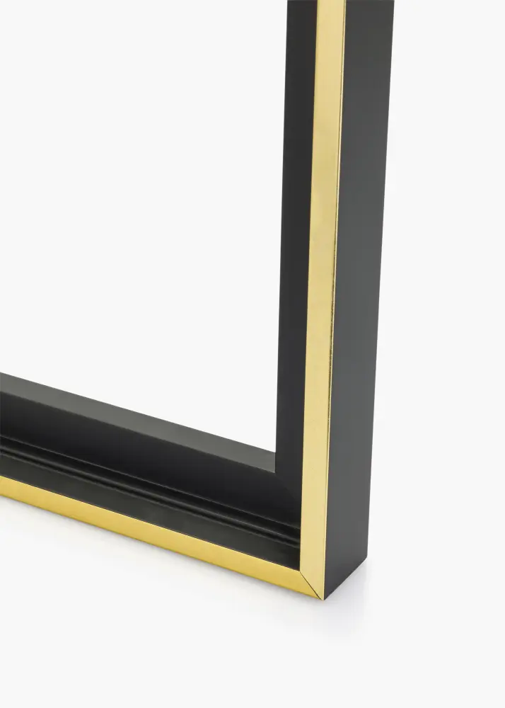 Moldura para telas Tacoma Preto / Dourado 40x80 cm